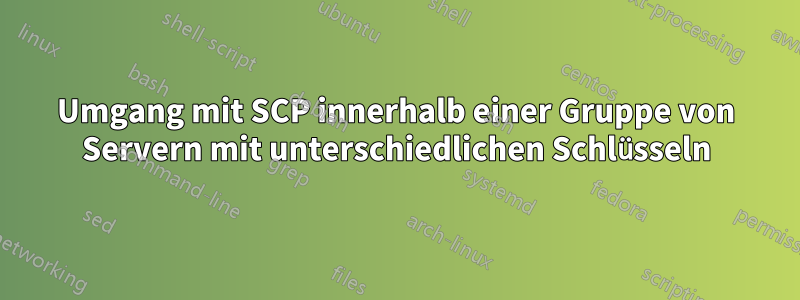 Umgang mit SCP innerhalb einer Gruppe von Servern mit unterschiedlichen Schlüsseln