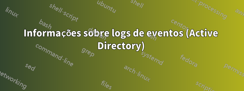 Informações sobre logs de eventos (Active Directory)