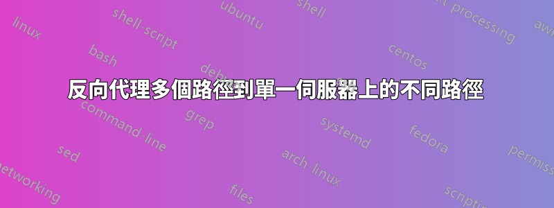 反向代理多個路徑到單一伺服器上的不同路徑