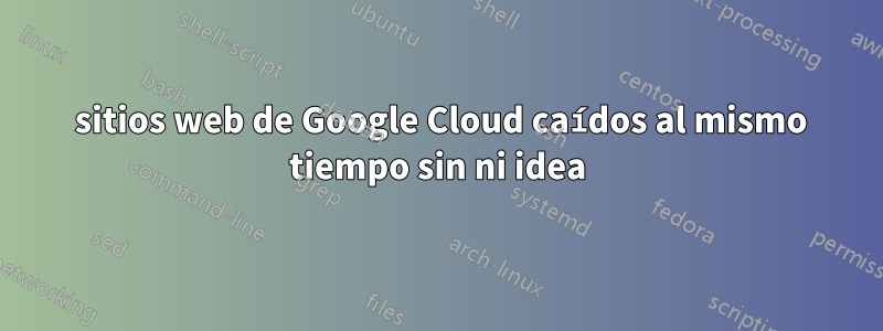 5 sitios web de Google Cloud caídos al mismo tiempo sin ni idea