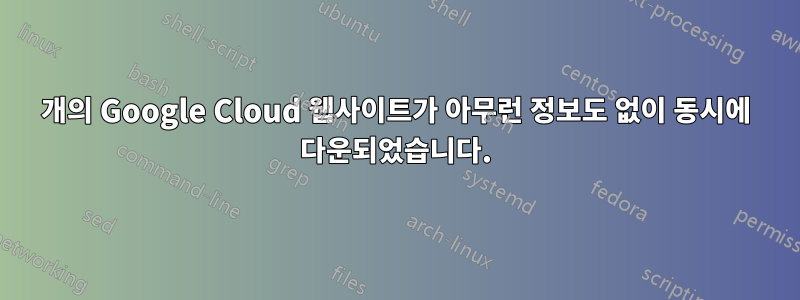 5개의 Google Cloud 웹사이트가 아무런 정보도 없이 동시에 다운되었습니다.