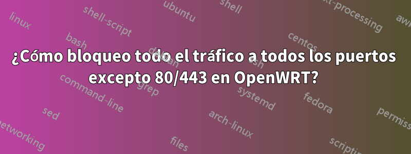 ¿Cómo bloqueo todo el tráfico a todos los puertos excepto 80/443 en OpenWRT?