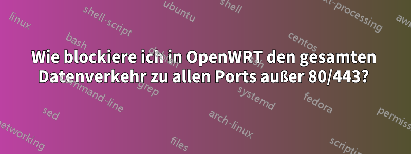 Wie blockiere ich in OpenWRT den gesamten Datenverkehr zu allen Ports außer 80/443?