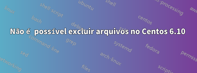 Não é possível excluir arquivos no Centos 6.10