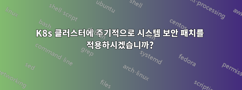 K8s 클러스터에 주기적으로 시스템 보안 패치를 적용하시겠습니까?