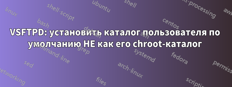 VSFTPD: установить каталог пользователя по умолчанию НЕ как его chroot-каталог