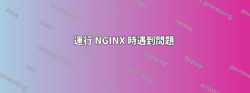 運行 NGINX 時遇到問題