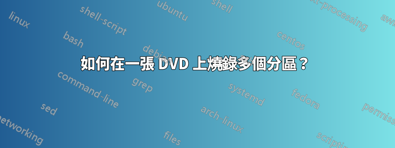 如何在一張 DVD 上燒錄多個分區？