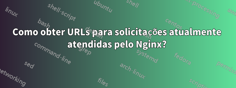 Como obter URLs para solicitações atualmente atendidas pelo Nginx?