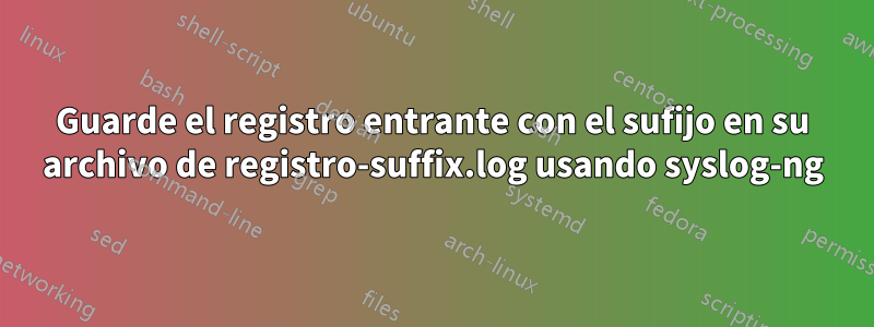 Guarde el registro entrante con el sufijo en su archivo de registro-suffix.log usando syslog-ng