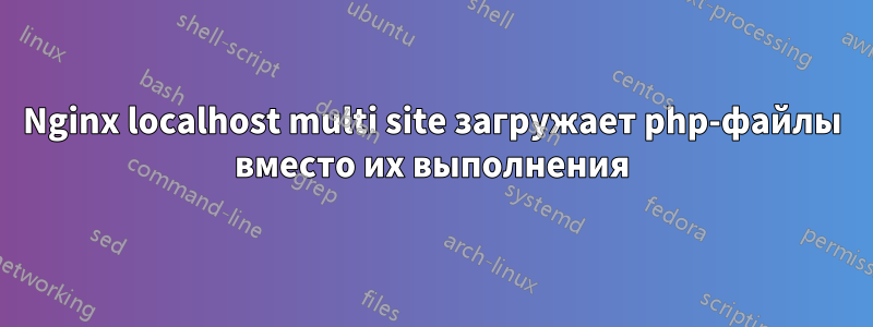 Nginx localhost multi site загружает php-файлы вместо их выполнения