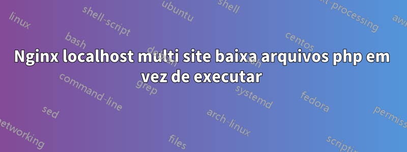 Nginx localhost multi site baixa arquivos php em vez de executar