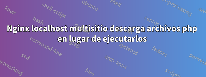 Nginx localhost multisitio descarga archivos php en lugar de ejecutarlos