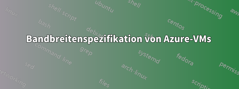 Bandbreitenspezifikation von Azure-VMs