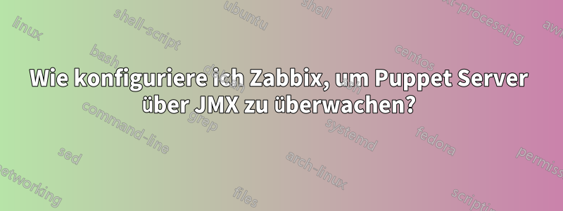 Wie konfiguriere ich Zabbix, um Puppet Server über JMX zu überwachen?