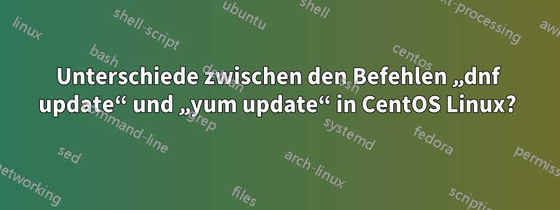 Unterschiede zwischen den Befehlen „dnf update“ und „yum update“ in CentOS Linux?