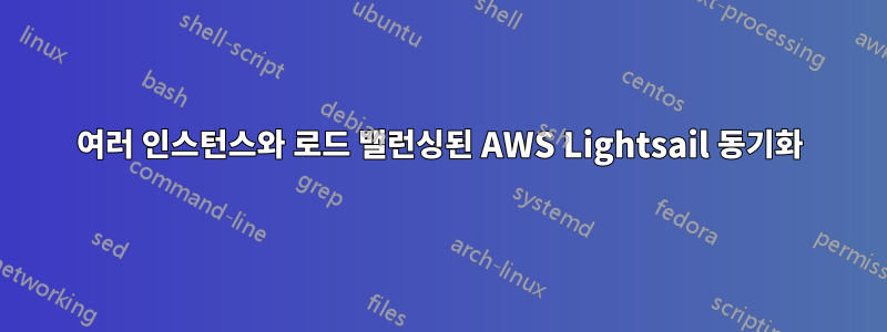 여러 인스턴스와 로드 밸런싱된 AWS Lightsail 동기화