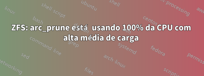 ZFS: arc_prune está usando 100% da CPU com alta média de carga