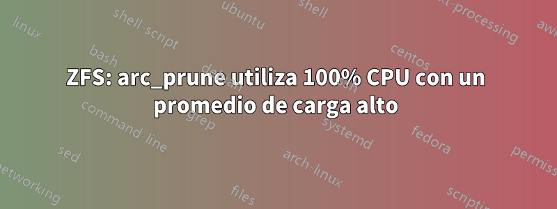 ZFS: arc_prune utiliza 100% CPU con un promedio de carga alto