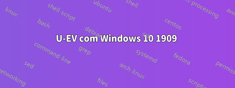 U-EV com Windows 10 1909