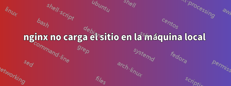 nginx no carga el sitio en la máquina local