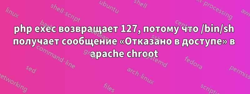 php exec возвращает 127, потому что /bin/sh получает сообщение «Отказано в доступе» в apache chroot