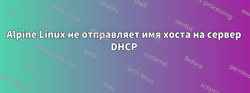 Alpine Linux не отправляет имя хоста на сервер DHCP