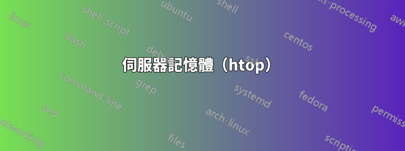 伺服器記憶體（htop）