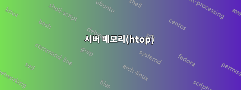 서버 메모리(htop)