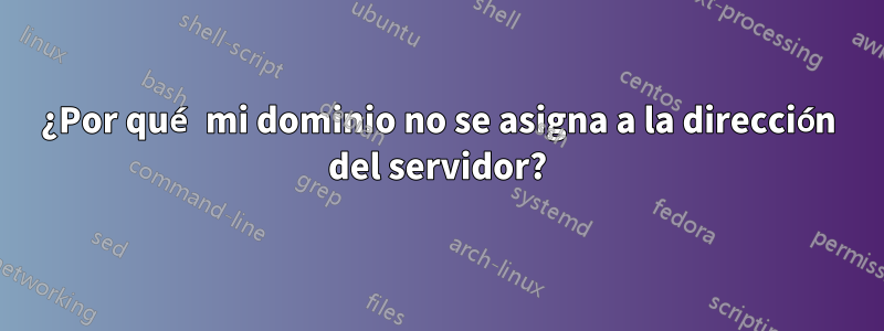 ¿Por qué mi dominio no se asigna a la dirección del servidor?