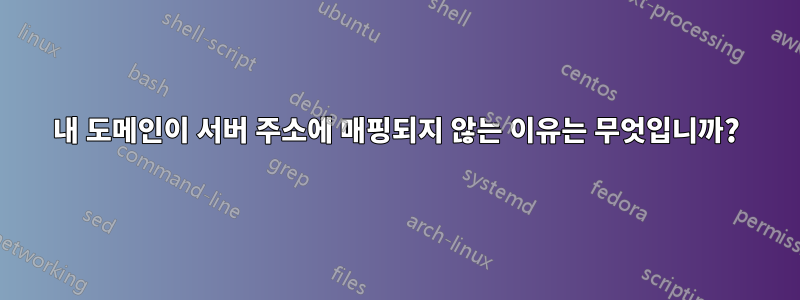 내 도메인이 서버 주소에 매핑되지 않는 이유는 무엇입니까?