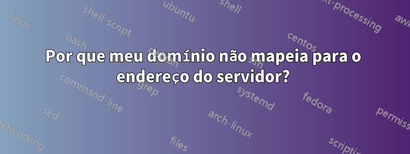 Por que meu domínio não mapeia para o endereço do servidor?