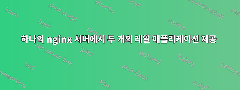 하나의 nginx 서버에서 두 개의 레일 애플리케이션 제공