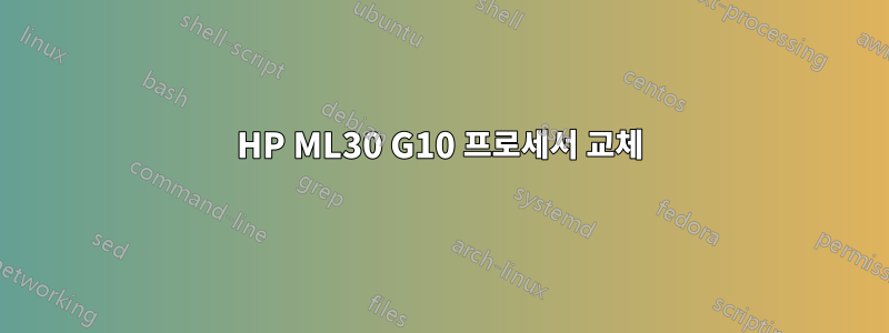 HP ML30 G10 프로세서 교체