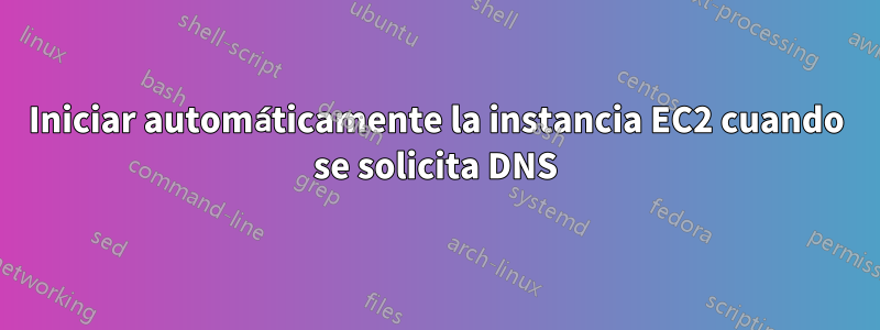 Iniciar automáticamente la instancia EC2 cuando se solicita DNS