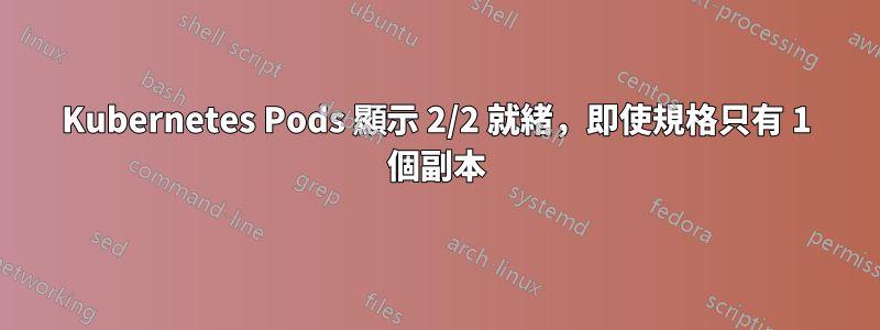 Kubernetes Pods 顯示 2/2 就緒，即使規格只有 1 個副本