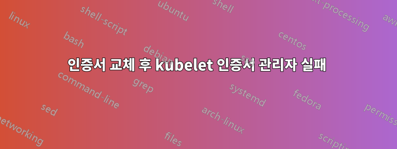 인증서 교체 후 kubelet 인증서 관리자 실패