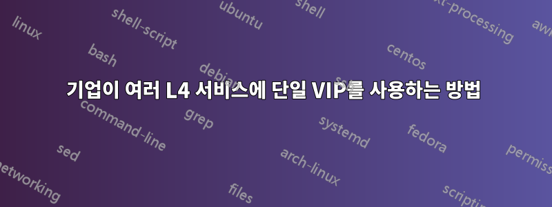 기업이 여러 L4 서비스에 단일 VIP를 사용하는 방법