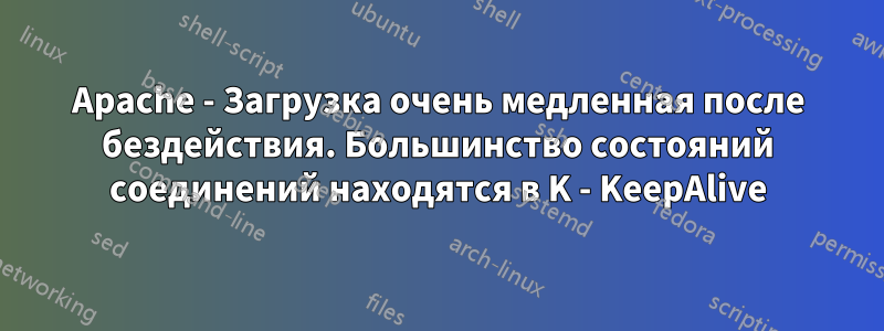 Apache - Загрузка очень медленная после бездействия. Большинство состояний соединений находятся в K - KeepAlive