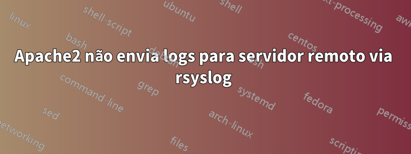 Apache2 não envia logs para servidor remoto via rsyslog