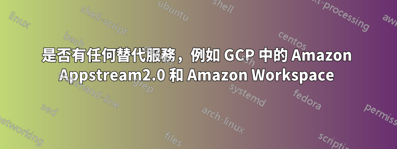 是否有任何替代服務，例如 GCP 中的 Amazon Appstream2.0 和 Amazon Workspace