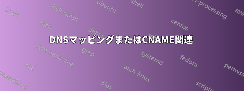 DNSマッピングまたはCNAME関連