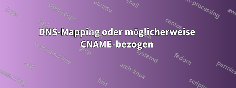 DNS-Mapping oder möglicherweise CNAME-bezogen