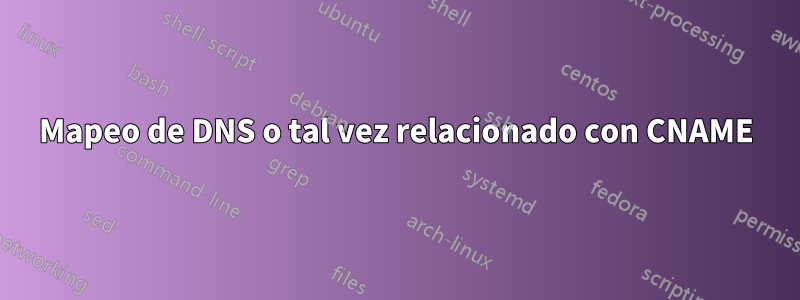 Mapeo de DNS o tal vez relacionado con CNAME