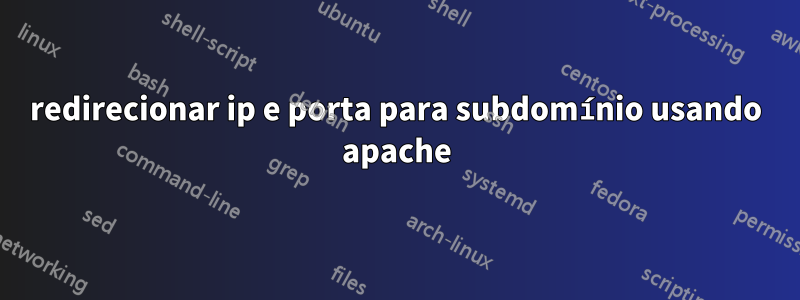 redirecionar ip e porta para subdomínio usando apache