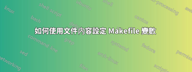 如何使用文件內容設定 Makefile 變數