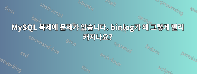 MySQL 복제에 문제가 있습니다. binlog가 왜 그렇게 빨리 커지나요?