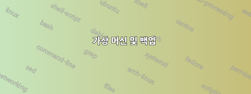 가상 머신 및 백업