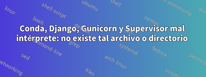 Conda, Django, Gunicorn y Supervisor mal intérprete: no existe tal archivo o directorio