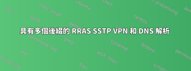 具有多個後綴的 RRAS SSTP VPN 和 DNS 解析